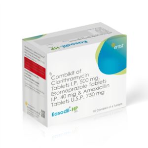 Combikits Of Clarithromycin Esomeprazole & Amoxicillin Tablets