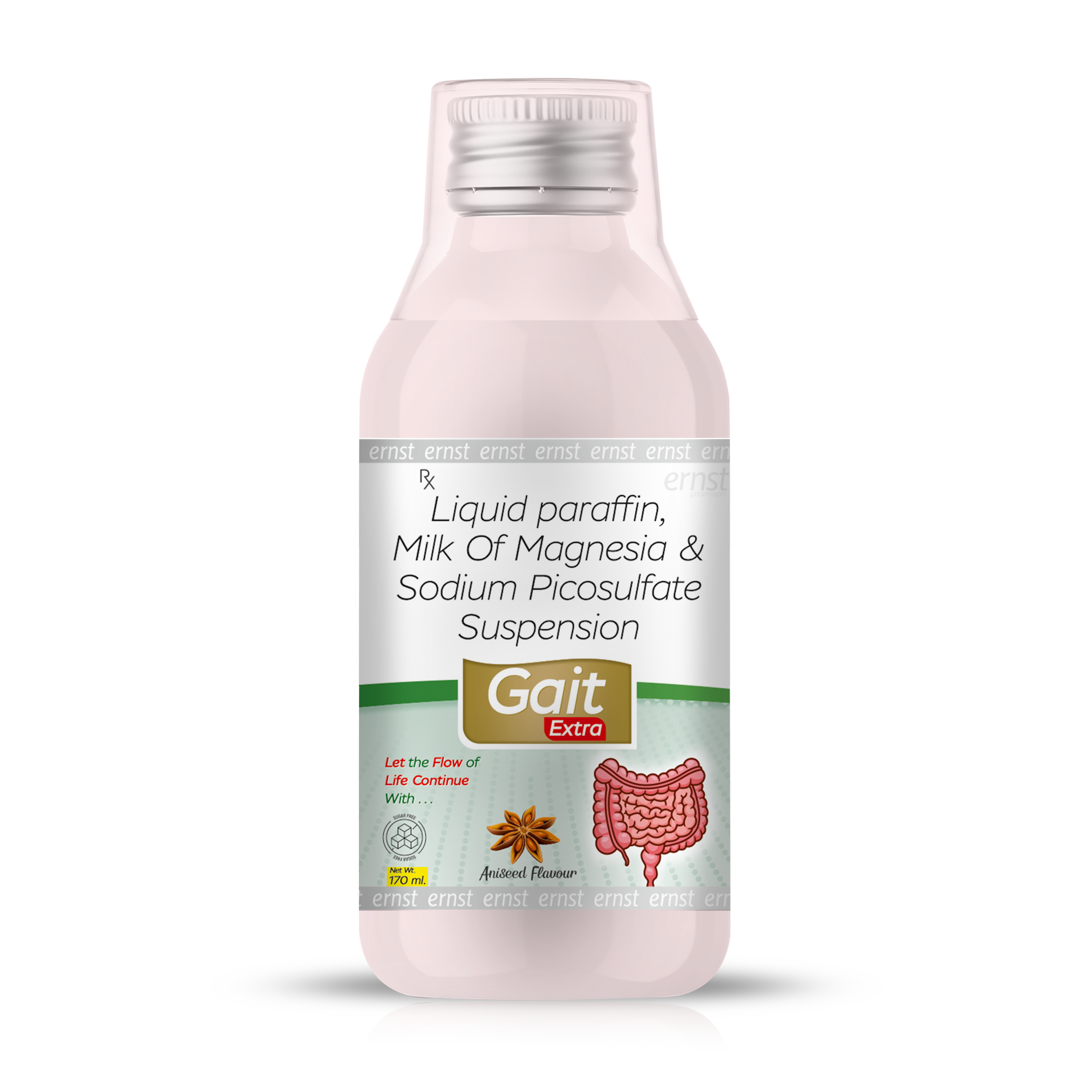 Liquid Paraffin Milk Of Magnesia & Sodium Picosulfate Suspension – GAIT EXTRA Suspension – 170ML