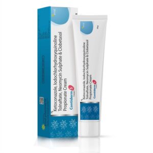 Clobetasol 0.05% + Neomycin 0.1% + Tolnaftate 1.0% + Ketoconazole 2%+ Iodochlorohydroxyquinoline 1% Cream