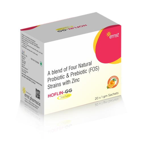A Blend For Four Natural Probiotic & Prebiotic (Fos) Strains With Zinc – HOFLIN GG Sachet