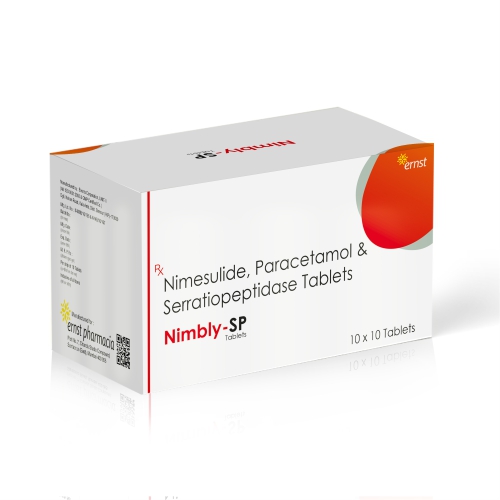 Nimesulide Paracetamol & Serratiopeptidase Tablets – NIMBLY SP Tablets