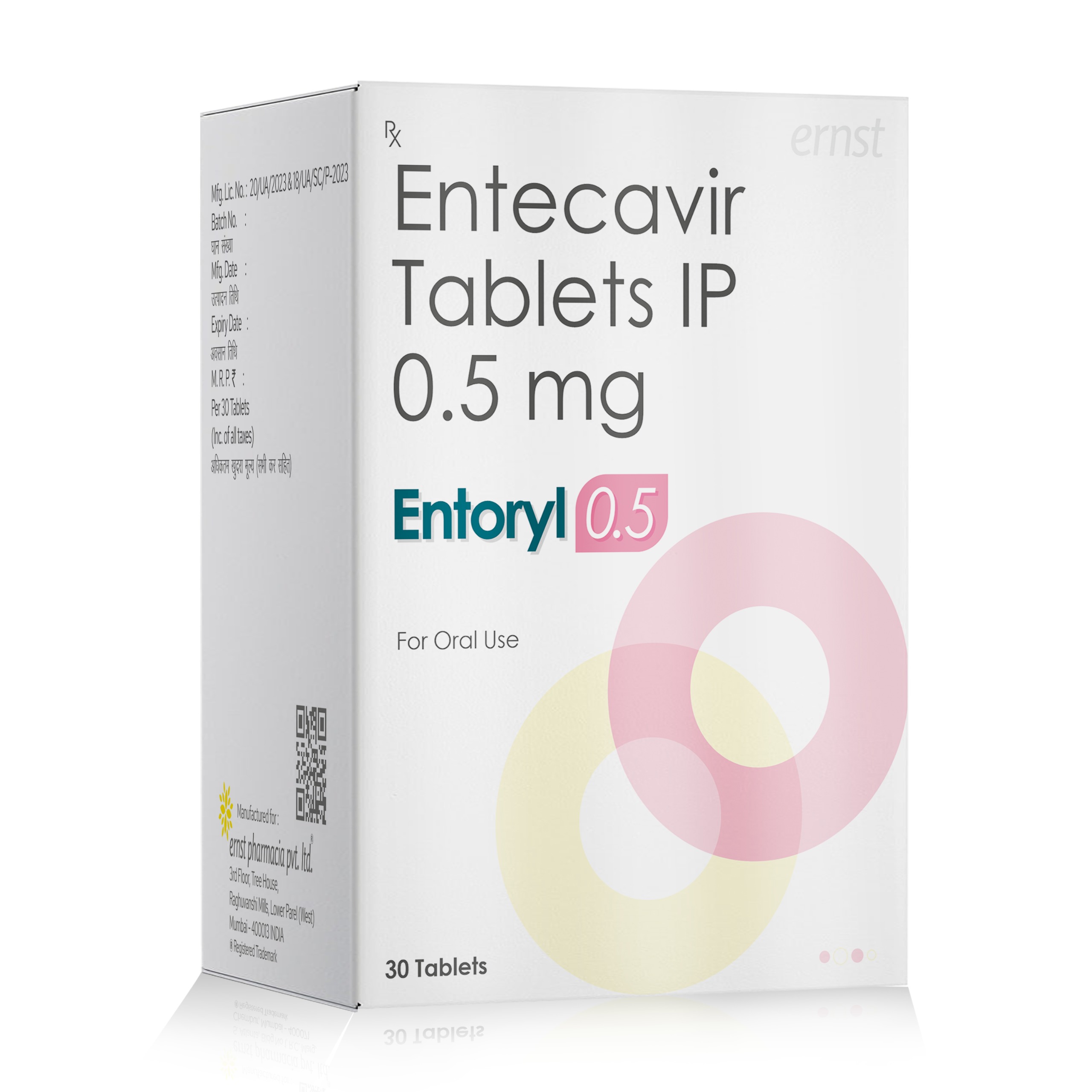 Entecavir Tablets IP 0.5 Mg – ENTORYL 0.5 Tablets