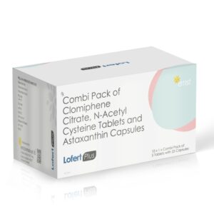 Combi Pack of Clomiphene Citrate N-Acetylcysteine Tablets & Astaxanthin Capsules
