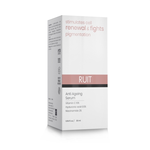 Anti-Ageing Face Serum, Vitamin C 10%, Hyaluronic Acid 0.5%, Niacinamide 2% – RUIT Serum