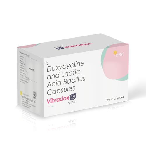Doxycycline & Lactic Acid Bacillus Capsules – VIBRADOX LB Alpha Capsules