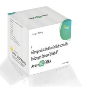 Glimepiride 2 Mg & Metformin HCL 1000 Mg (ER) (Bilayered) Tablets - Ernst Pharmacia