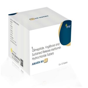 Glimepiride 3 Mg + Metformin 500 mg + Voglibose 0.3 Mg (Bilayered) Tablets - Ernst Pharmacia