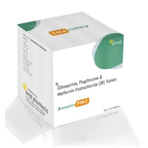 Glimepiride, Pioglitazone & Metformin Hydrochloride SR Tablets - Ernst Pharmacia