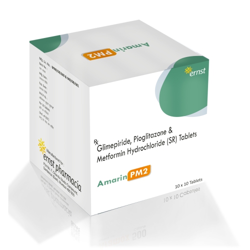 Glimepiride, Pioglitazone & Metformin Hydrochloride SR Tablets – AMARIN PM2 Tablets