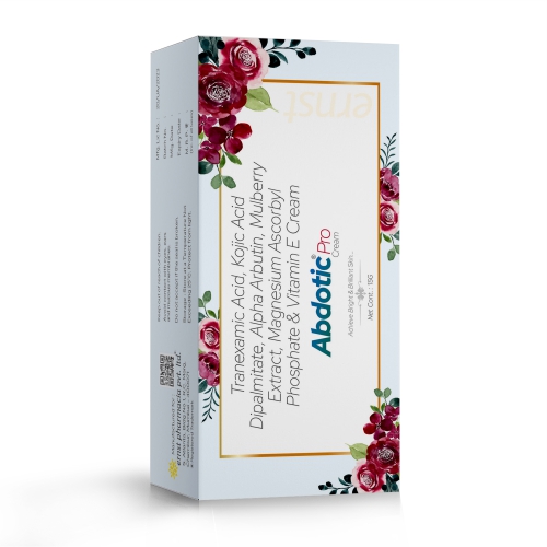 Tranexamic Acid Kojic Acid Dipalmitate Alpha Arbutin Mulberry Extract Magnesium Ascorbyl Phosphate & Vitamin E Cream - ABDOTIC PRO Cream - Ernst Pharmacia