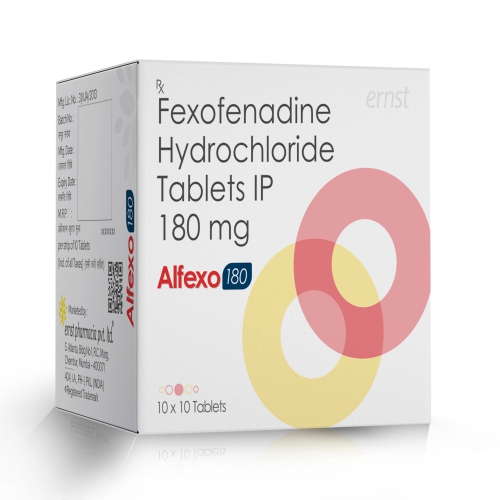 Fexofenadine Hydrochloride Tablets IP 180MG - ALFEXO 180 Tablets - Ernst Pharmacia