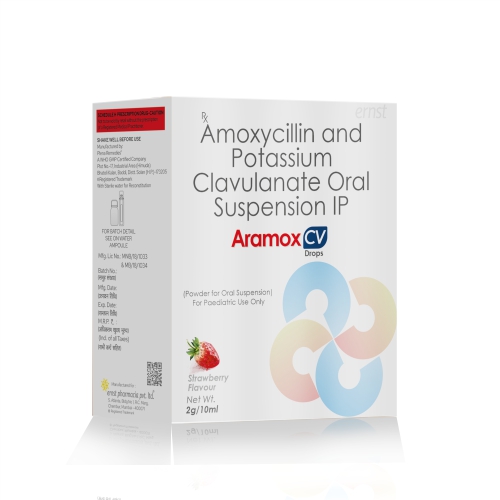 Amoxycillin & Potassium Clavulanate Oral Suspension IP – ARAMOX CV Drop – 10ML