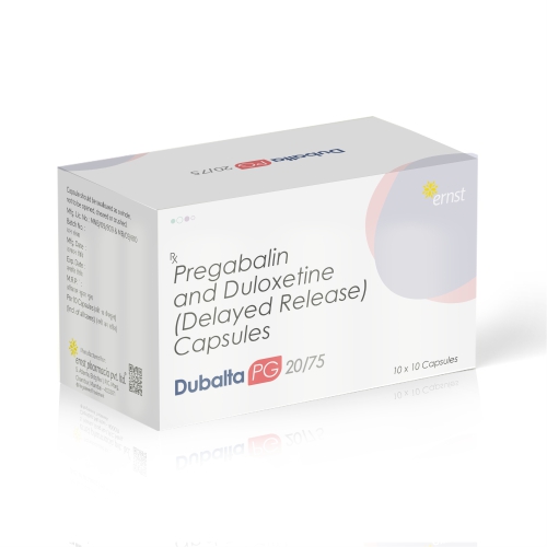 Pregabalin & Duloxetine (Delayed Release) Capsules - DUBALTA PG 20/75 Capsules - Ernst Pharmacia
