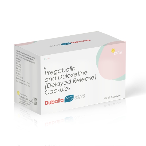Pregabalin 75Mg & Duloxetine 30Mg Capsules - DUBALTA PG 30/75 Capsules - Ernst Pharmacia
