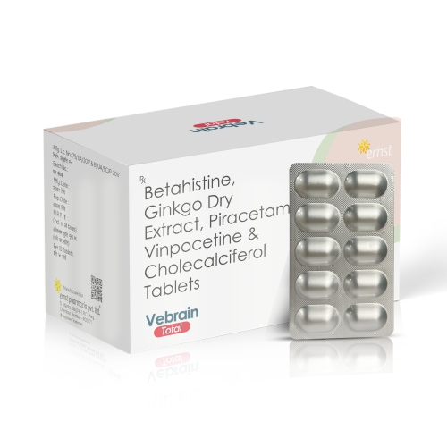 Betahistine Ginkgo Dry Extract Piracetam Vinpocetine & Cholecalciferol Tablets