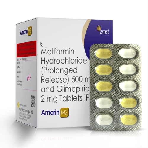 Glimepiride 2 Mg+ Metformin 500 SR Mg (Bilayered) Tablets
