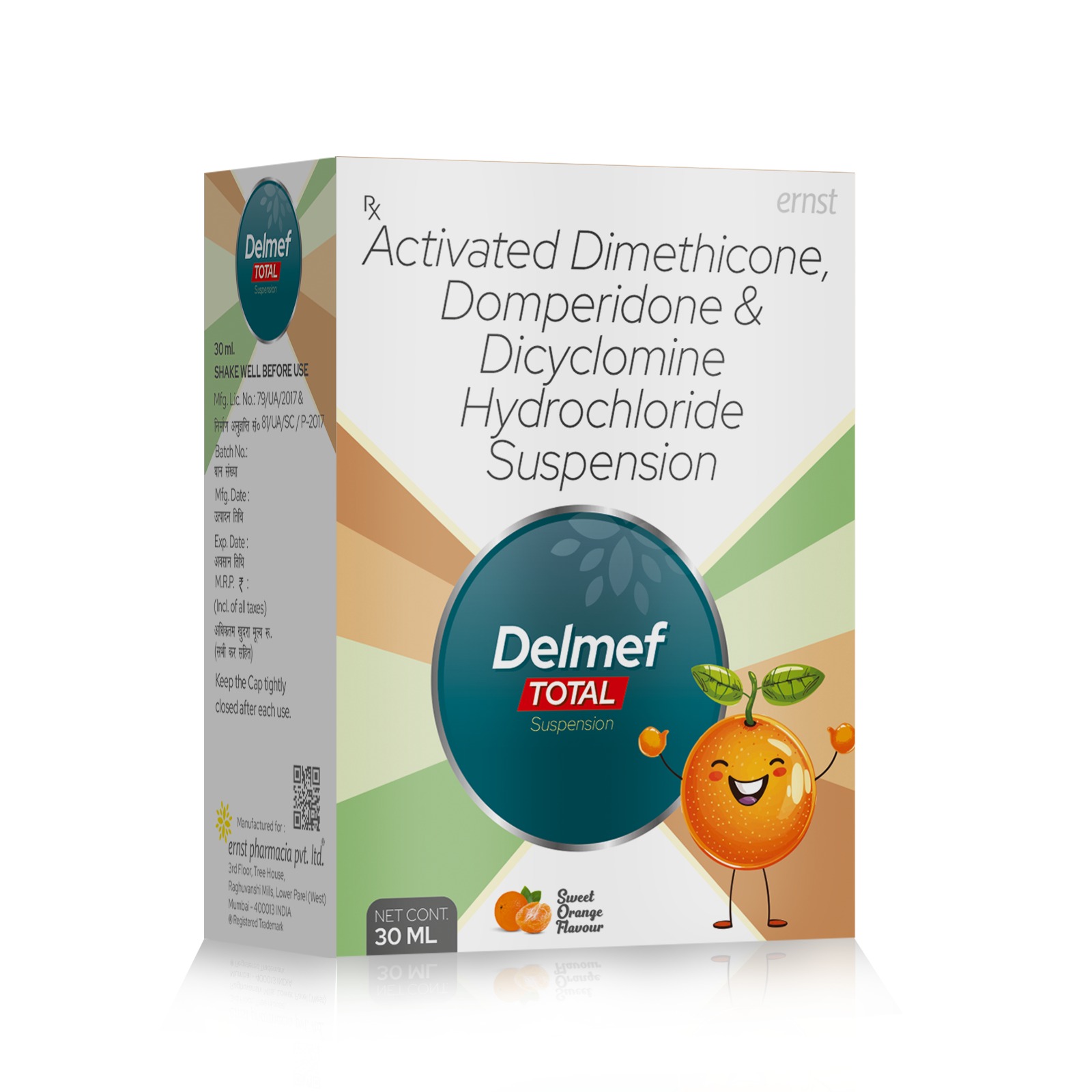 Activated Dimethicone, Domperidone &  Dicyclomine Hydrochloride Suspension – DELMEF TOTAL Suspension