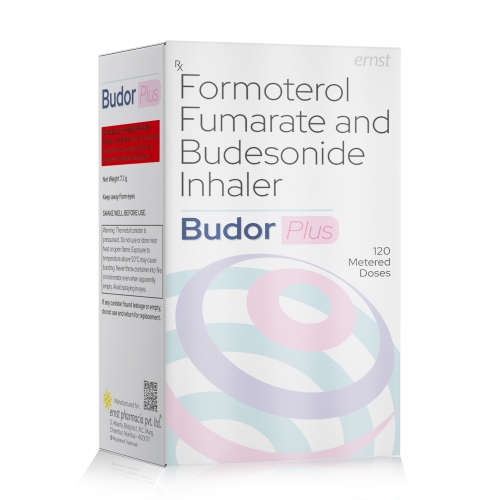 Formoterol Fumarate & Budesonide Inhaler - BUDOR PLUS Inhaler - Ernst Pharmacia