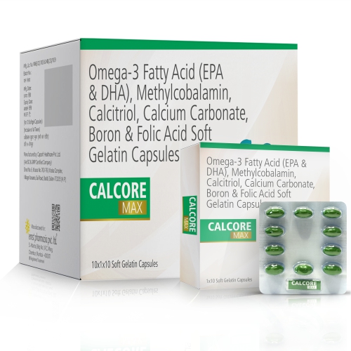 Calcitrol, Omega 3 Fatty Acid (EPA & DHA)Folic Acid, Methylcobalamin & Calcium Carbonate Soft Gelatin Capsules