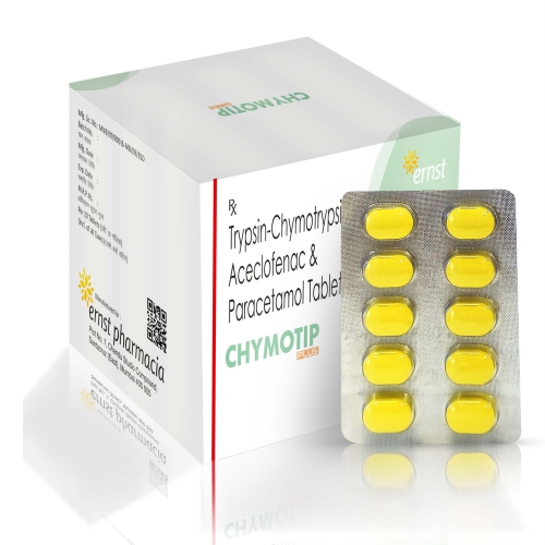 Trypsin Chymotrypsin Aceclofenac Paracetamol Tablets
