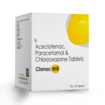 Aceclofenac 100 MG + Paracetamol 325MG + Chlorzoxazone 250MG Tablets – CLANAC MR Tablets - Ernst Pharmacia