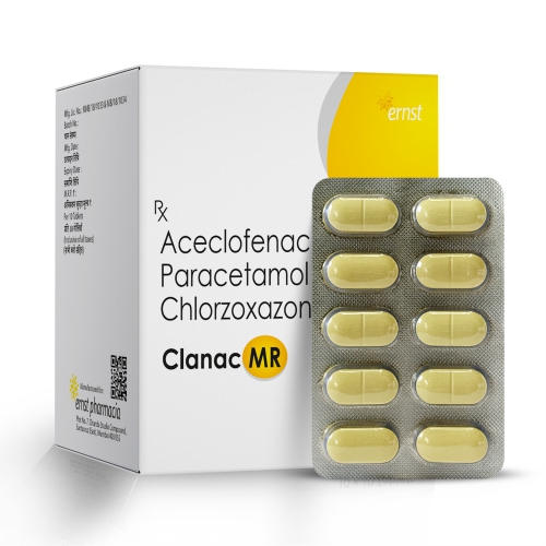 Aceclofenac 100 MG + Paracetamol 325MG + Chlorzoxazone 250MG Tablets