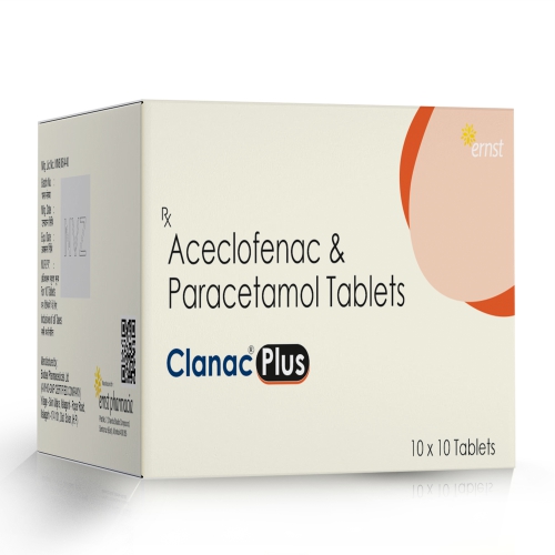 Aceclofenac & Paracetamol Tablets – CLANAC PLUS Tablets - Ernst Pharmacia