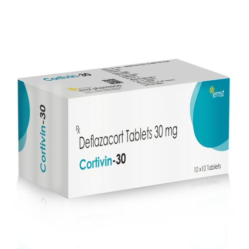 Deflazacort Tablets 30MG - CORTIVIN 30 Tablets - Ernst Pharmacia
