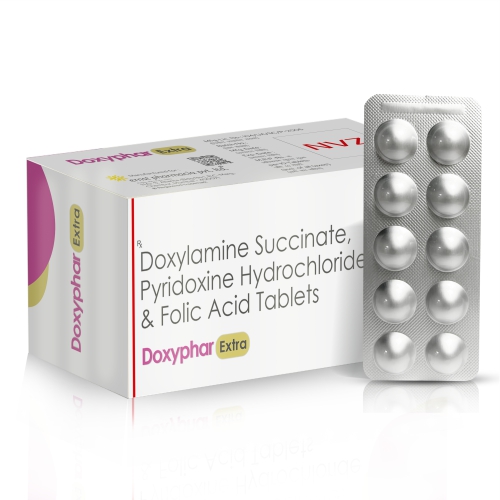 Doxylamine Succinate 20 MG + Pyridoxine Hydrochloride 20 MG + Folic Acid 5 MG