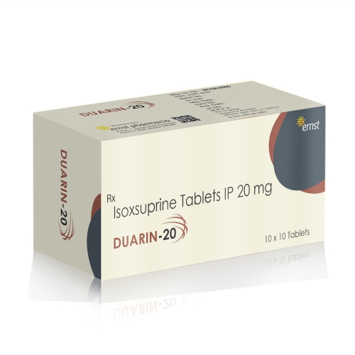 Isoxsuprine Tablets IP 20MG - DUARIN 20 Tablets - Ernst Pharmacia