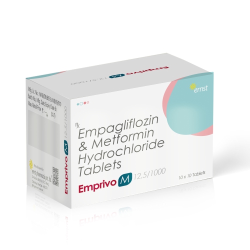 Empagliflozin 12.5 Mg & Metformin 1000 Mg Hydrochloride Tablets - Emprivo M 12.5/1000 Tablets - Ernst Pharmacia
