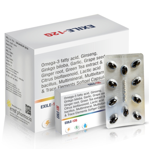 Omega 3-Fatty Acid, Green Tea Extract, Ginkgo Biloba, Ginseng, Grape Seed Extract, Antioxidants, Vitamins & Minerals