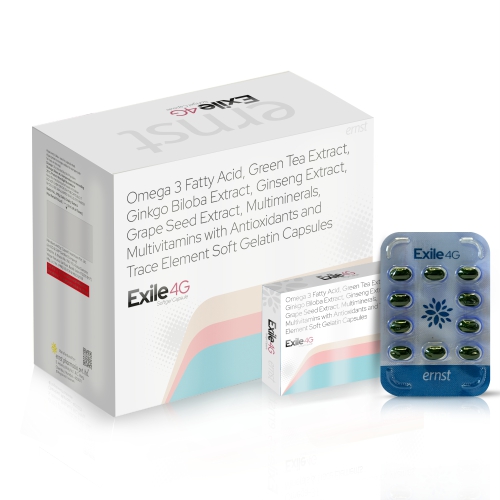 Omega 3-Fatty Acid, Green Tea Extract, Ginkgo Biloba, Ginseng, Grape Seed Extract, Antioxidants, Vitamins & Minerals Soft Gelatin Capsules