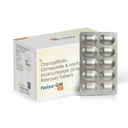 Dapagliflozin 10 Mg, Glimipiride 2 Mg & Metformin 500 Mg Tablets