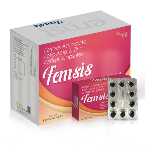 Ferrous Ascorbate Folic Acid & Zinc Softgel Capsules
