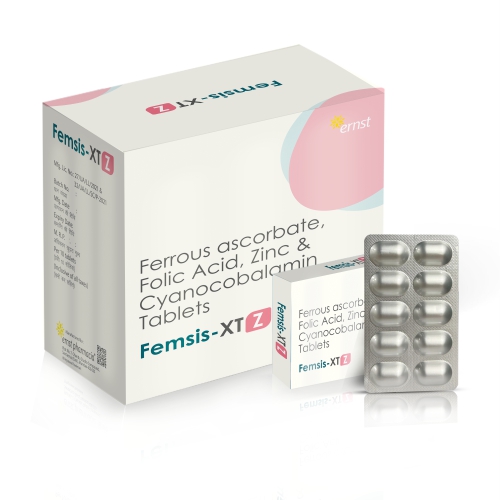 Ferrous Ascorbat Folic Acid Zinc & Cyanocobalamin Tablets