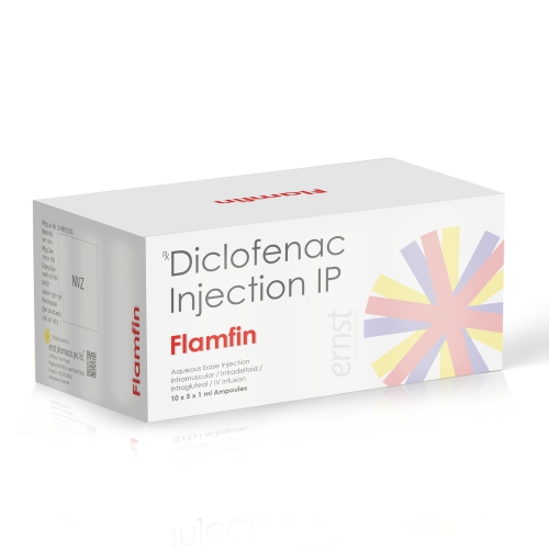 Diclofenac 50MG + Paracetamol 325MG + Chlorzoxazone 500MG Tablets – FLAMFIN MR Forte Tablets - Ernst Pharmacia