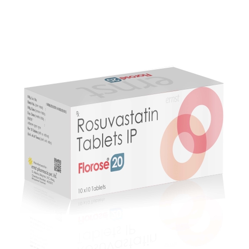 Rosuvastatin Tablets IP 20 Mg - FLOROSE 20 Tablets - Ernst Pharmacia