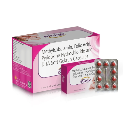 Methylcobalamin Folic Acid Pyridoxine Hydrochloride & DHA Soft Gelatin Capsules