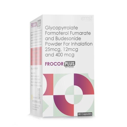 Glycopyrronium Formoterol Fumarate & Budesonide Powder for Inhalation - FROCOR PLUS - Ernst Pharmacia