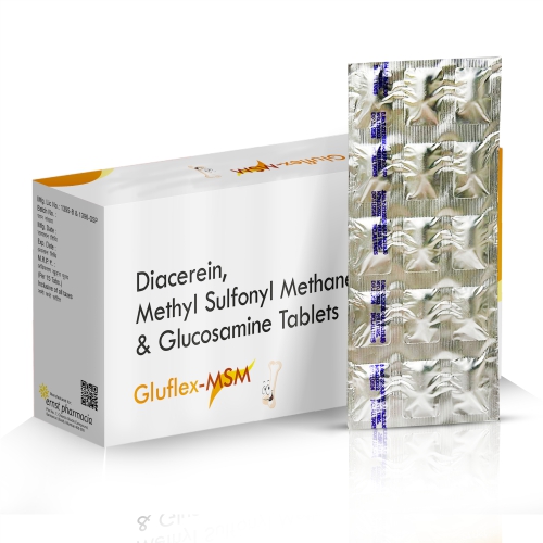 Diacerein 50MG + Methylsulphonylmethane 250MG + Glucosamine 750MG Tablets