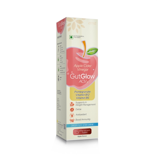 Apple Cider Vinegar Effervescent Tablets - GutGlowAcv Effervescent Tablets - Ernst Pharmacia