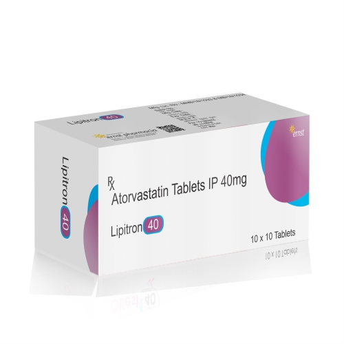 Atorvastatin Tablets IP 40 Mg - LIPITRON 40 Tablets - Ernst Pharmacia