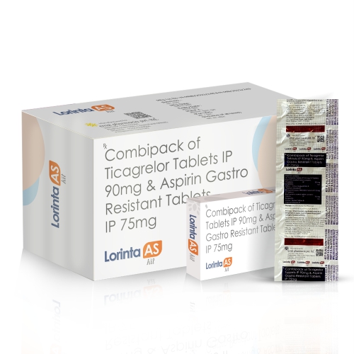Combipack of Ticagrelor Tablets IP 90 Mg & Aspirin Gastro-Resistant Tablets IP 75 Mg