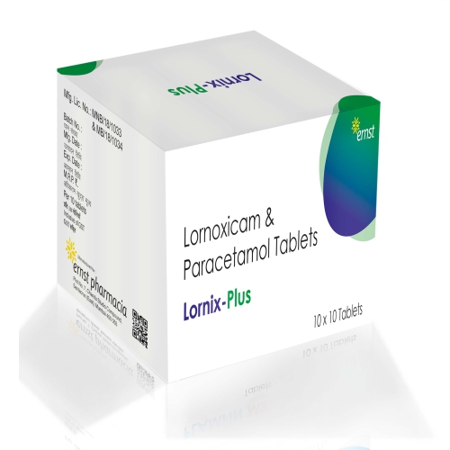 Lornoxicam & Paracetamol Tablets - LORNIX PLUS Tablets - Ernst Pharmacia