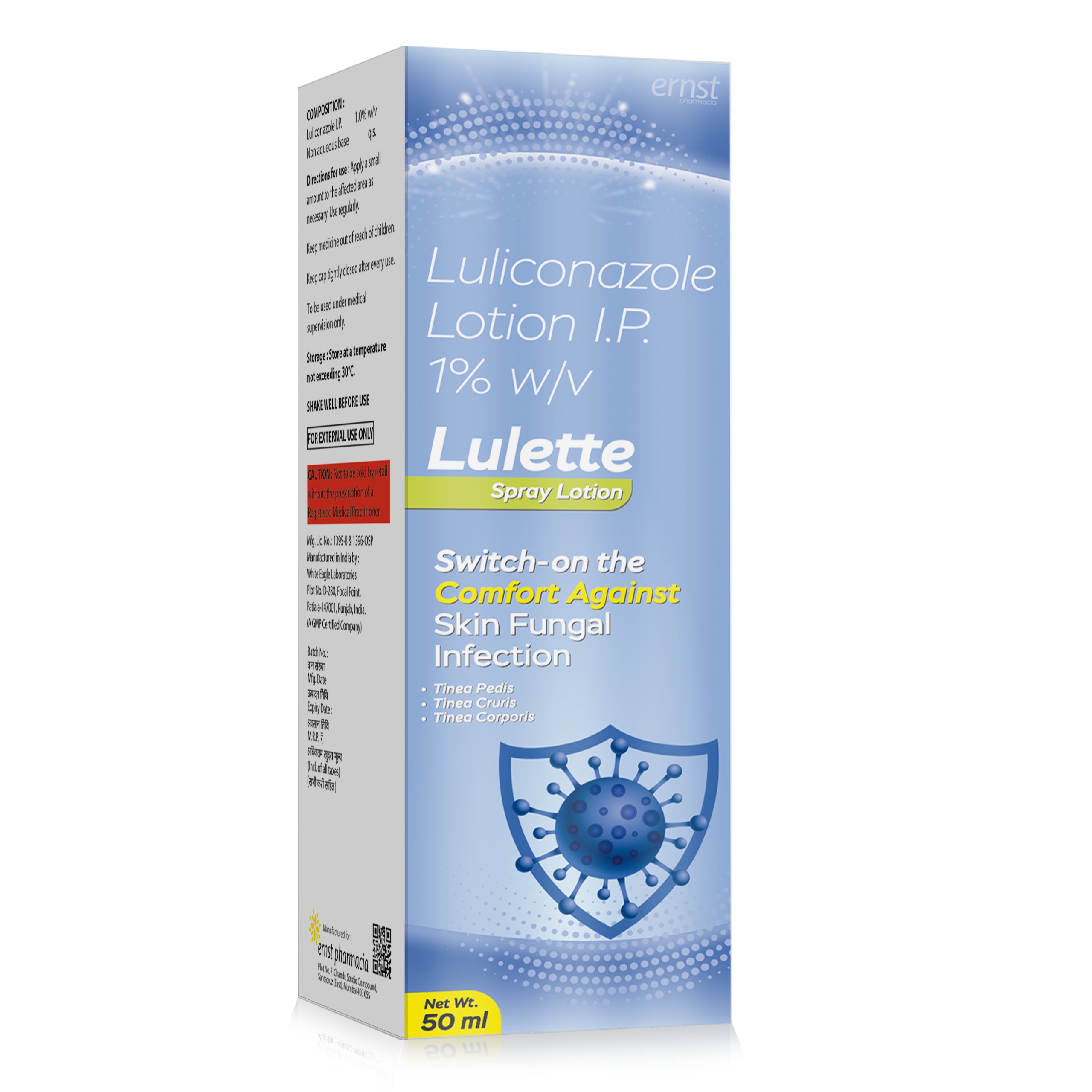 Luliconazole Lotion 1 w/v - LULETTE Lotion (Spray) - Ernst Pharmacia