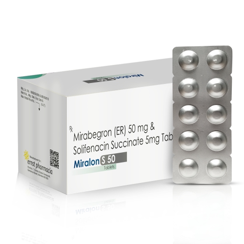 Mirabegron(ER) 50 MG & Solifenacin 5 MG Tablets