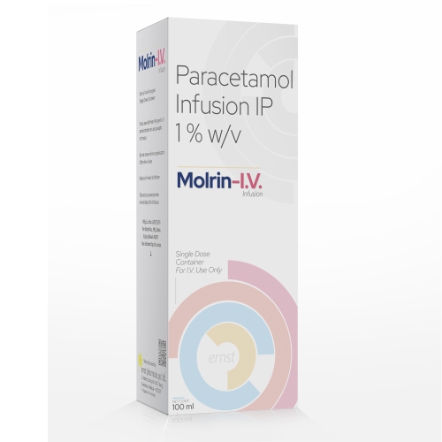 Paracetamol Infusion IP 1000 MG - MOLRIN I.V. Infusion - Ernst Pharmacia
