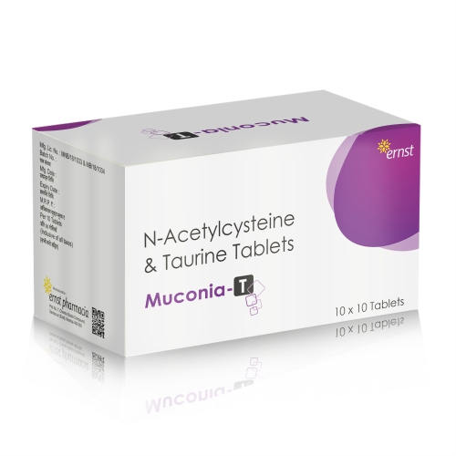 N-Acetylcysteine & Taurine Tablets - MUCONIA T Tablets - Ernst Pharmacia