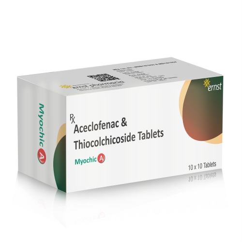 Thiocolchicoside & Aceclofenac Tablets - MYOCHIC A Tablets - Ernst Pharmacia